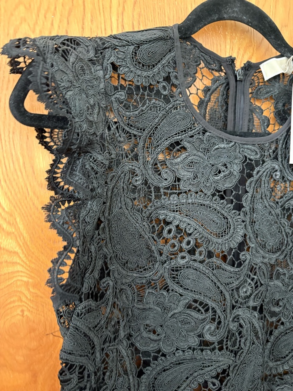 Michael Kors Black paisley Lace brocade Midi Dress 4 - Picture 5 of 12